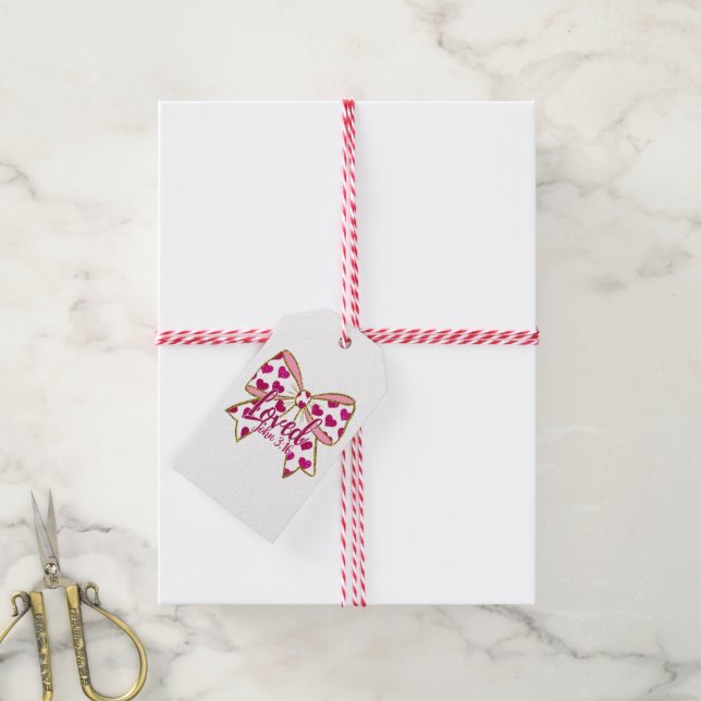 Valentine Coquette Christlich  Geschenkanhänger (Mit Garn)