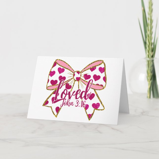 Valentine Coquette Christlich  Karte (Vorderseite)