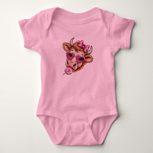 Valentine Coquette Valentinstag Baby Strampler (Vorderseite)