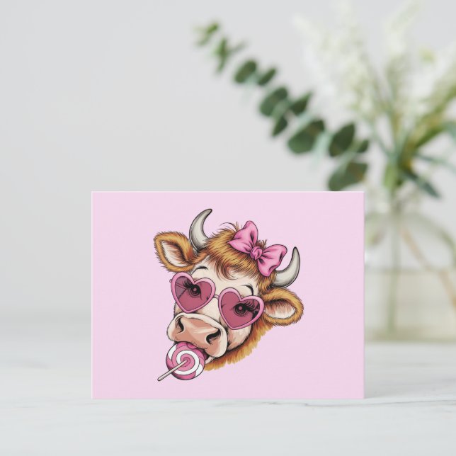 Valentine Coquette Valentinstag Postkarte (Stehend Vorderseite)