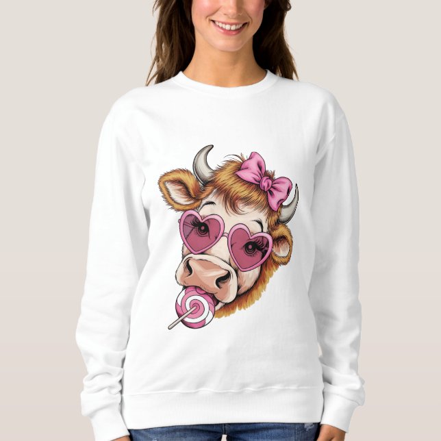 Valentine Coquette Valentinstag Sweatshirt (Vorderseite)