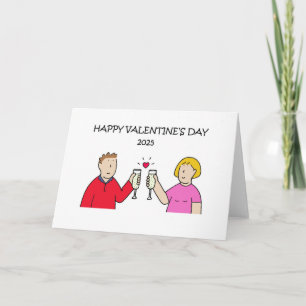 Valentine Couple Cartoon Card Karte