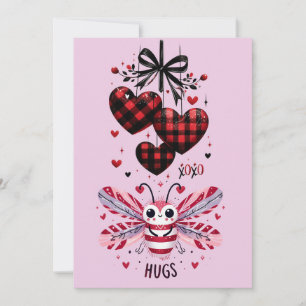 VALENTINE CUDDLE BUG HUGS EINLADUNG