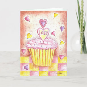 Valentine Cupcake Feiertagskarte