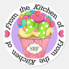 Valentine Cupcake Kitchen Sticker