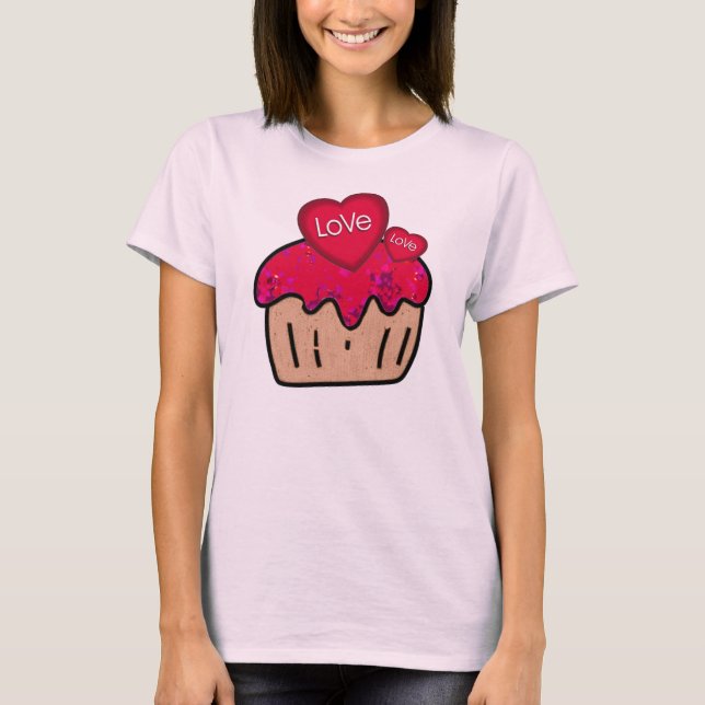 VALENTINE Cupcake T-Shirt (Vorderseite)