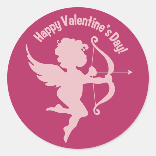Valentine Cupid Aufkleber (Vorderseite)