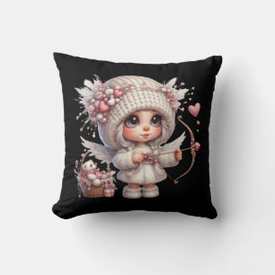 Valentine Cupid Throw Kissen 16''x16''