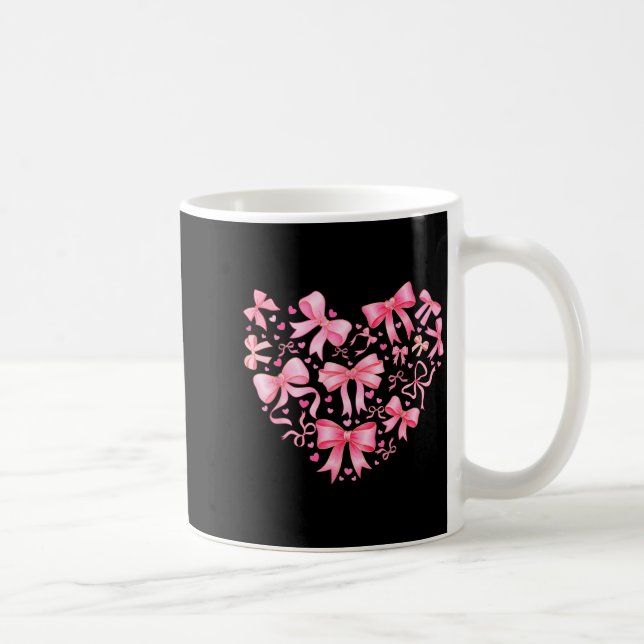 Valentine Cute Coquette Bow Nk Heart Girl Women Ki Kaffeetasse (Rechts)