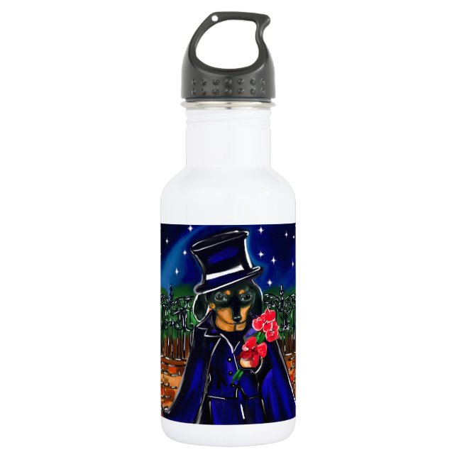 VALENTINE-DACKEL TRINKFLASCHE (Vorderseite)