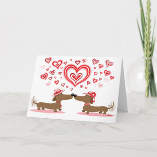 Valentine Dackeln - Maßgeschneiderte Feiertagskarte