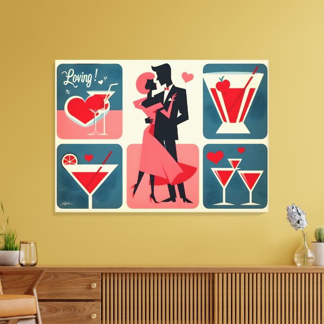 Valentine Dancing Couple Leinwanddruck (Insitu (Wohnzimmer))