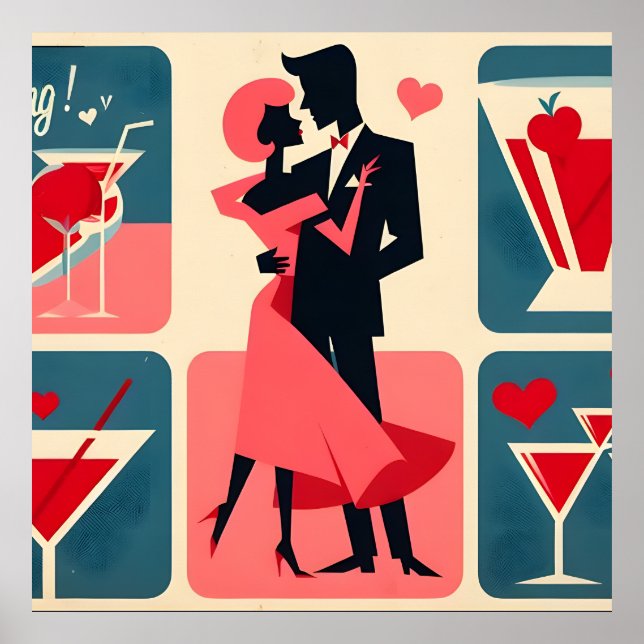 Valentine Dancing Couple Poster (Vorne)
