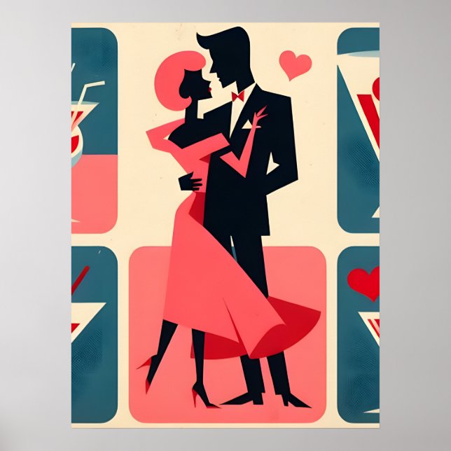Valentine Dancing Couple Poster (Vorne)