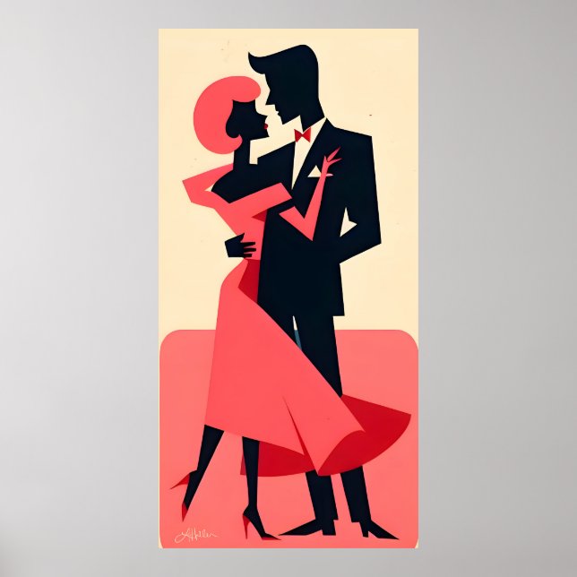 Valentine Dancing Couple Poster (Vorne)