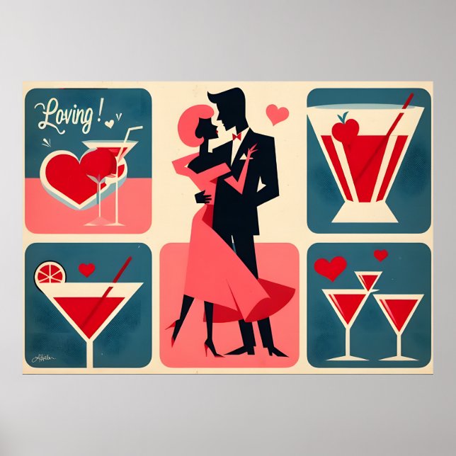 Valentine Dancing Couple Poster (Vorne)