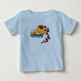 Valentine Day Construction Truck Herz Baby T-shirt
