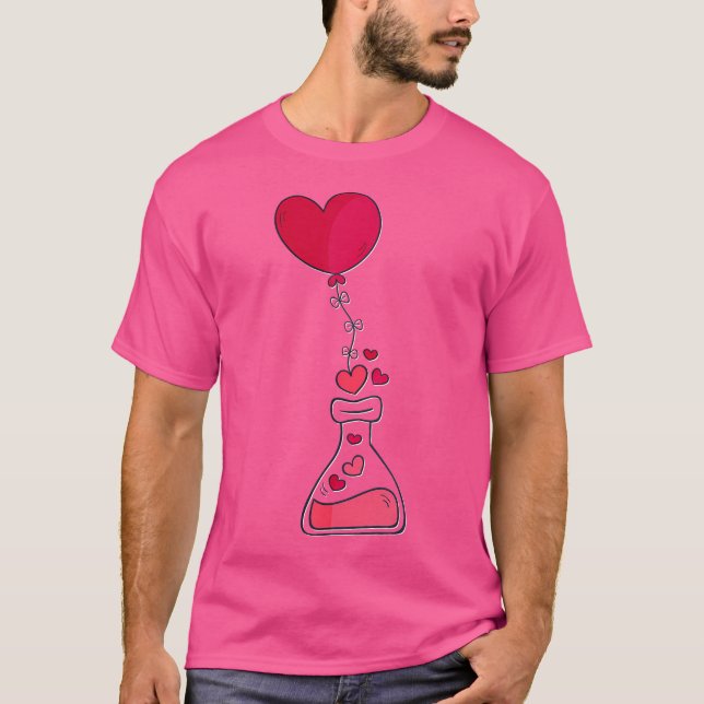 Valentine Day Liebe Herz Rotes T-Shirt Bestes Gesc (Vorderseite)