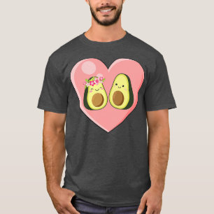 Valentine Day Liebe Niedlich Avocado Couple Hug T-Shirt