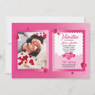 Valentine Day Mini Session Template Feiertagskarte