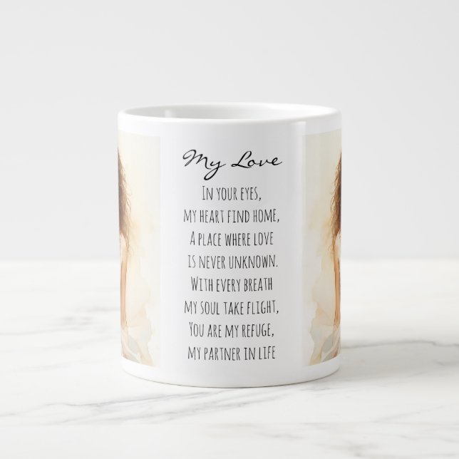 Valentine day, My Love, Beautiful women in love Gi Jumbo-Tasse (Vorderseite)