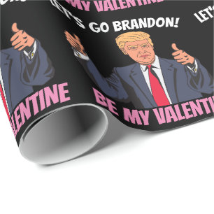 VALENTINE DAY TRUMP BRANDON WRAPPING PAPIER GESCHENKPAPIER