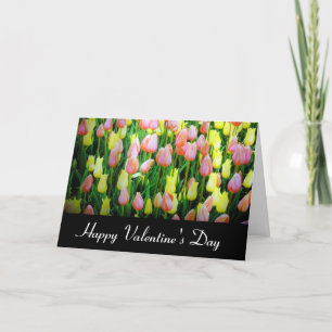valentine day tulips feiertagskarte