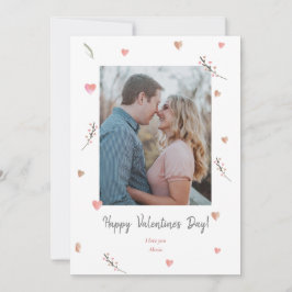 Valentine Day Wasserfarbe Herz Pastel Blush Liebe Feiertagskarte