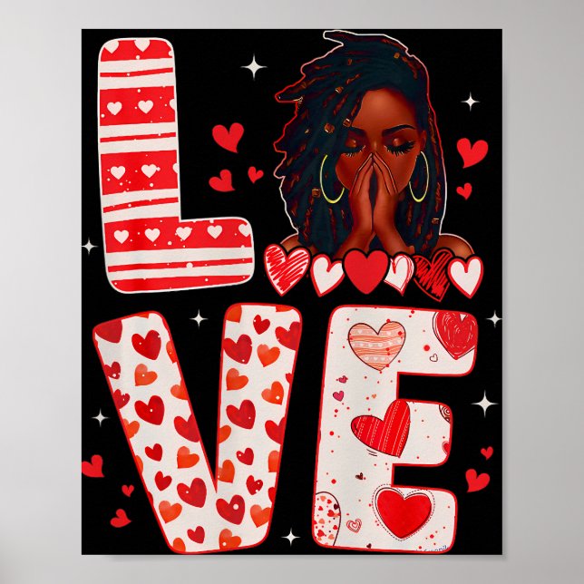 Valentine Days Black African American Costume Poster (Vorne)