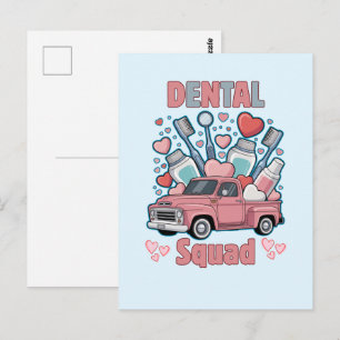 Valentine Dental Squad Süßes Zahn-Team Postkarte