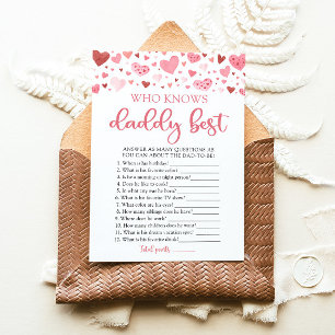 Valentine, die Daddy Best Baby Shower Game kennt Einladung