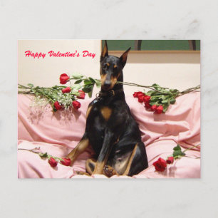 Valentine Dobercard Feiertagspostkarte