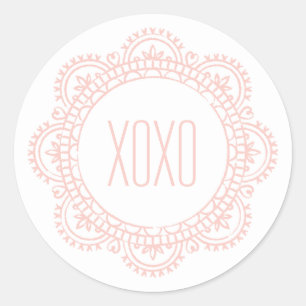Valentine Doily Sticker - Rosa