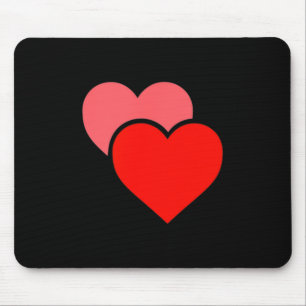 Valentine-Doppelherz-Grafik Mousepad