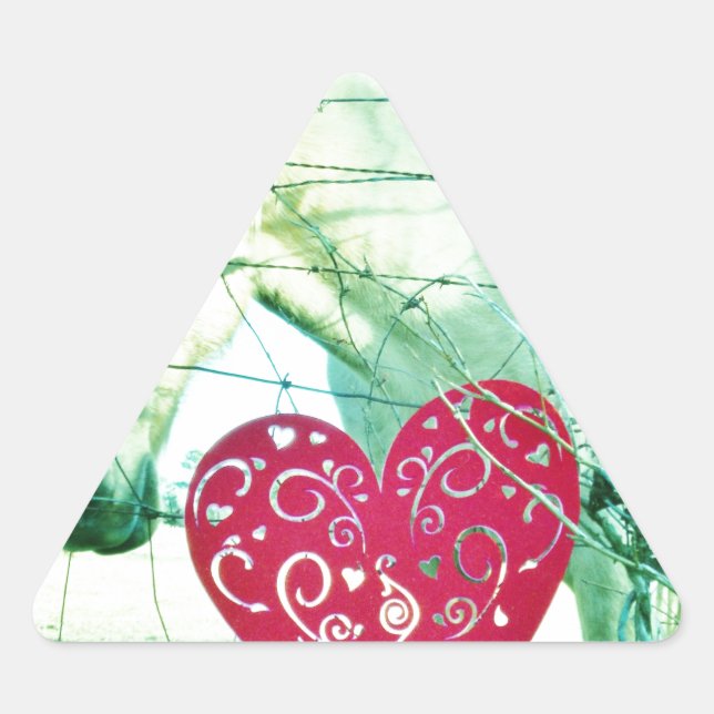 Valentine Dreieckiger Aufkleber (Vorderseite)