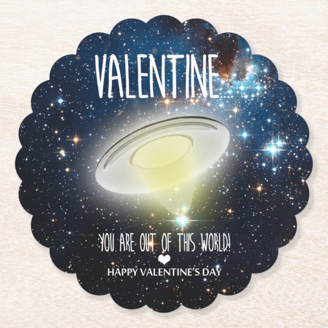 Valentine, du bist aus dieser Welt! Untersetzer (Vorderseite)