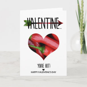 Valentine, du bist heiß feiertagskarte