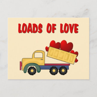 Valentine Dump LKW mit Ladung Liebe Feiertagspostkarte