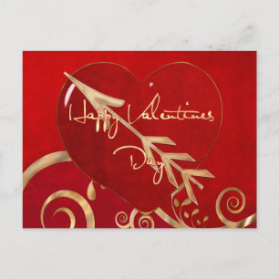 Valentine Elegance Feiertagspostkarte