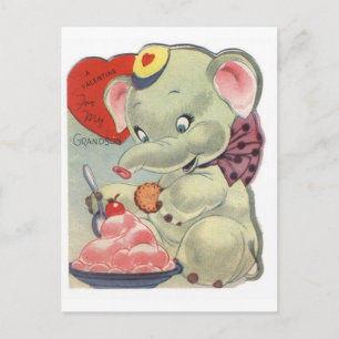 Valentine Elephant Feiertagspostkarte