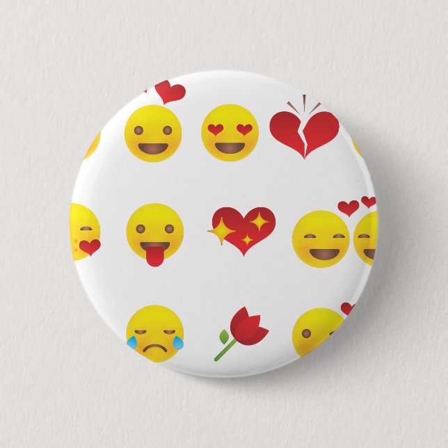 Valentine Emojis Button (Vorderseite)