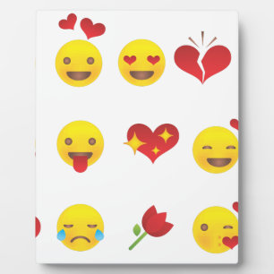 Valentine Emojis Fotoplatte