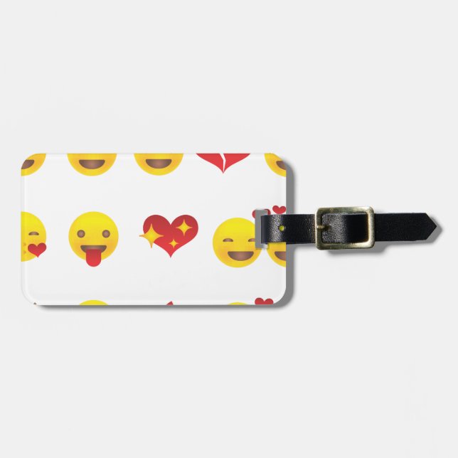 Valentine Emojis Gepäckanhänger (Vorderseite horizontal)