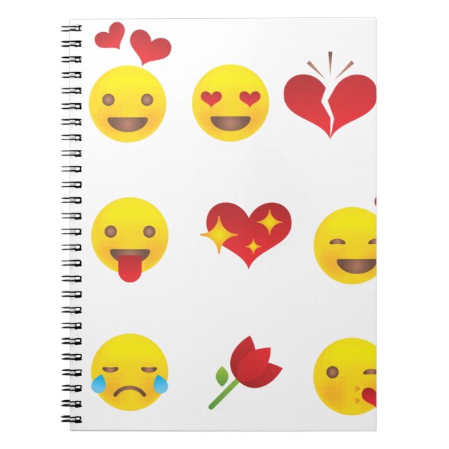 Valentine Emojis Notizblock (Vorderseite)