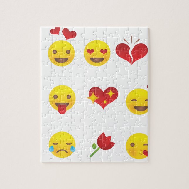 Valentine Emojis Puzzle (Vertikal)