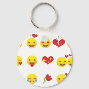 Valentine Emojis Schlüsselanhänger