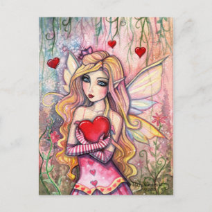 Valentine-Feen-Postkarte von Molly Harrison Feiertagspostkarte