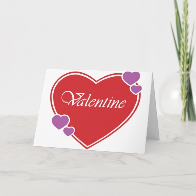 VALENTINE FEIERTAGSKARTE (Vorderseite)