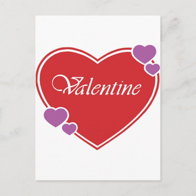 VALENTINE FEIERTAGSPOSTKARTE (Vorderseite)
