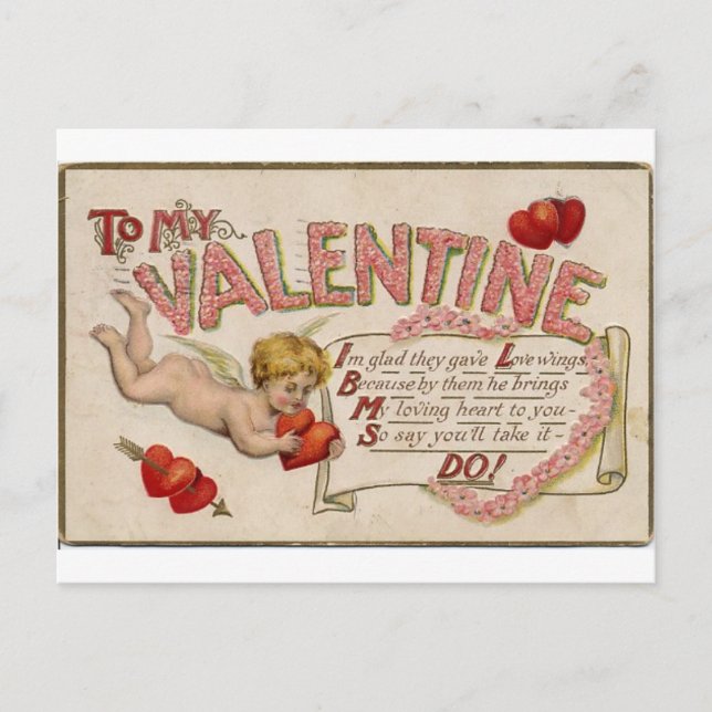 Valentine Feiertagspostkarte (Vorderseite)